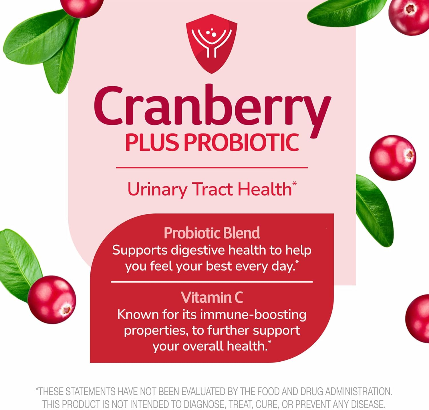 21St Century Cranberry plus Probiotic Tablets, 60 Count image number 2