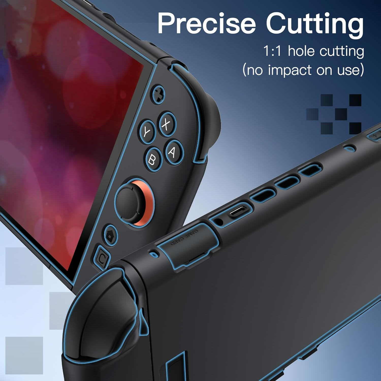 Jetech Slim Dockable Case for Nintendo Switch 2 (2025) 7.9 Inch, Soft TPU Grip Cover for Joy-Con Detachable, Matte Carrying Protective PC Back Shell, Anti-Scratch (Black)