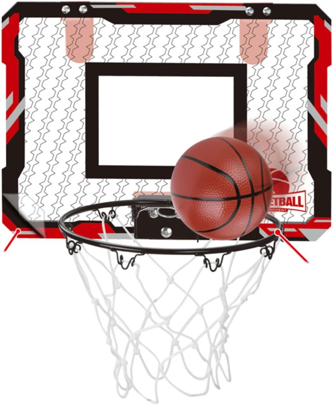 Portable Basketball Hoop for Teen, over the Door Basketball Hoop with Scoreboard and Sounds and 4Pcs Basketballs, Kids Indoor Sport Game image number 3