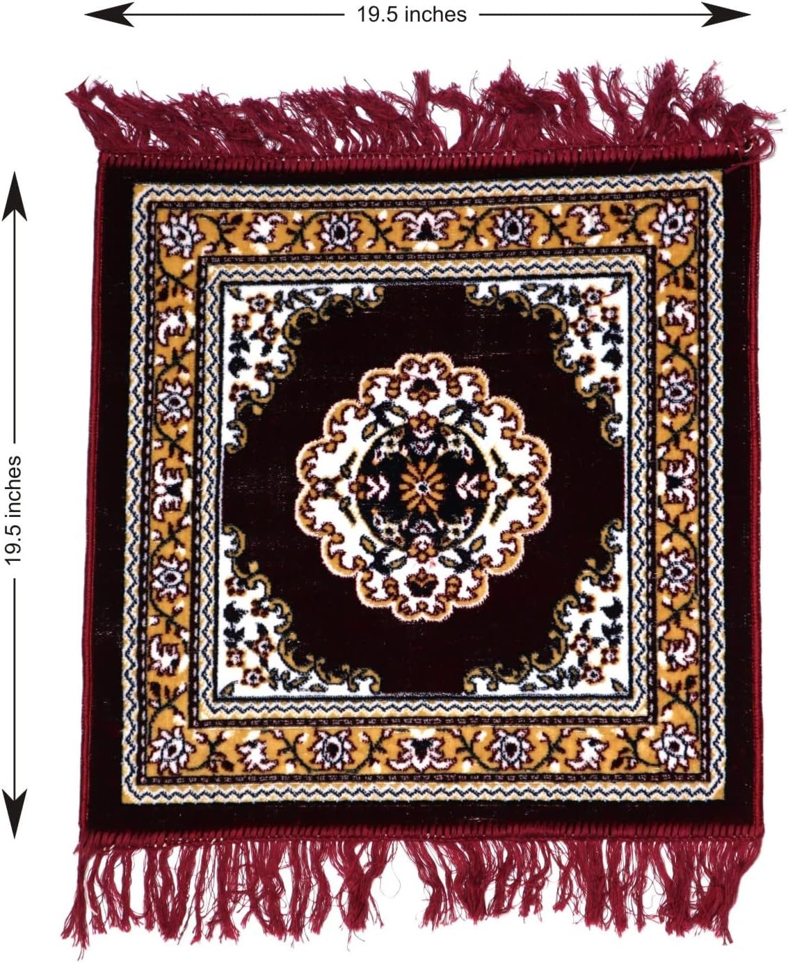 ASHIRWAD Puja Aasan Velvet Wool Pooja Aassan Meditation Cloth Rug Mat Aasanam Rug Mattress (Maroon-3) image number 1