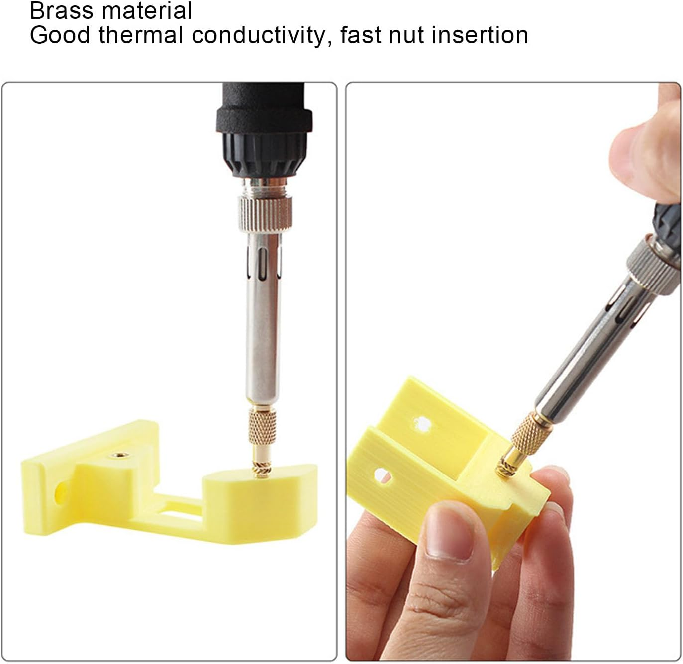 Heat Set Insert Tool M2 M2.5 M3 M4 M5 M6 M7 M8 Hot Melt Brass Nut Embedded Insertion Tip Adapter Kit 3D Printed Parts for TS100/101, TS100 TS101 Soldering Iron Tips image number 6