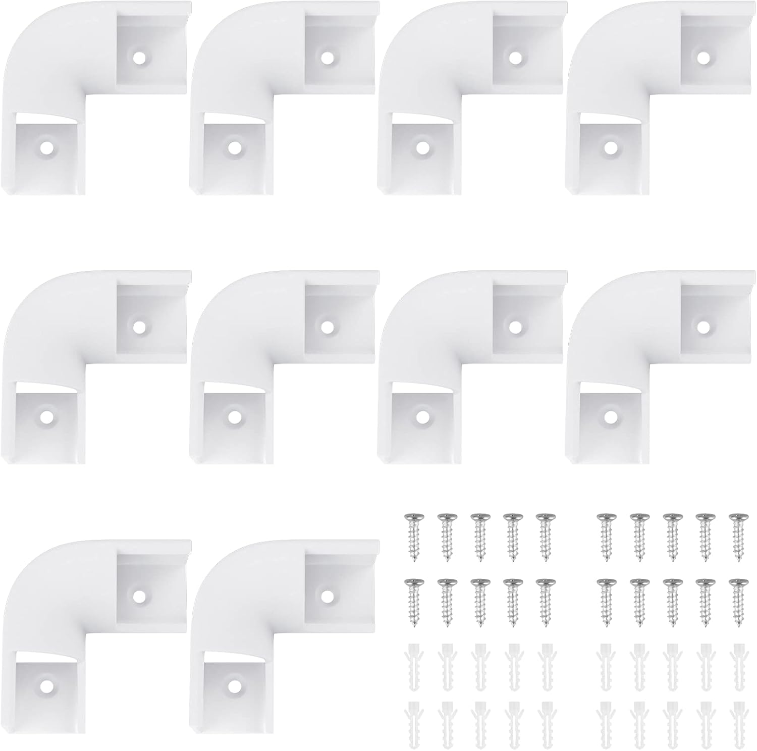 HOMMAND 90 Degrees Corner Connector 10 Pcs, LED Profile Corner Connectors, 90 Degrees LED Channel Corner Connectors for V Shape LED Aluminium Profile, Screws Included image number 3