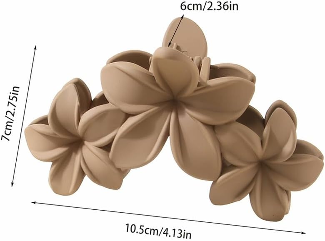 ZSPERKLA Pack of 4 Flower Hair Clips Large Hair Clips for Thick Thin Hair, Non-Slip Hair Jaw Clips Hair Styling Accessories for Women Girls