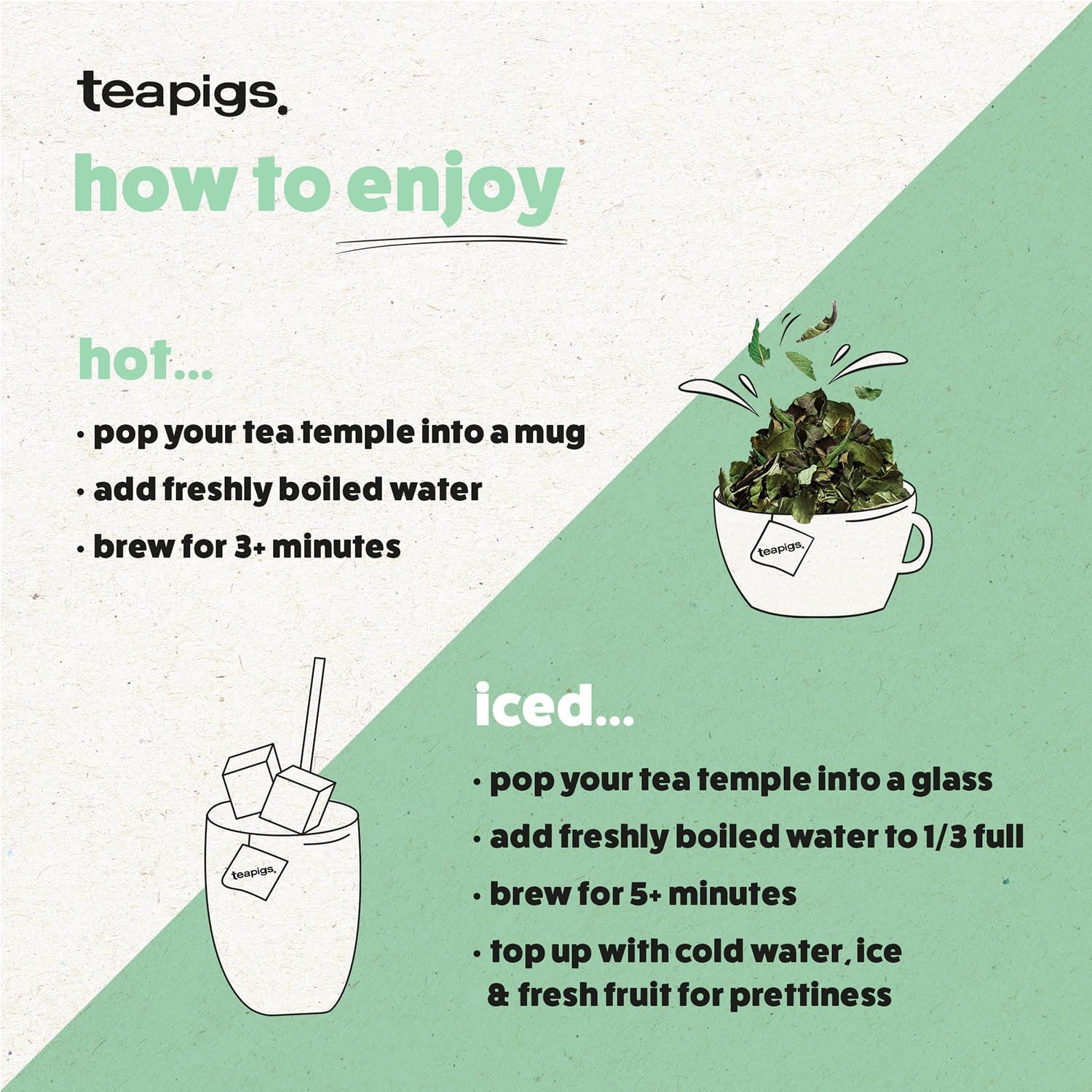 Teapigs Liquorice and Mint Tea 50 Biodegradable Tea Bags