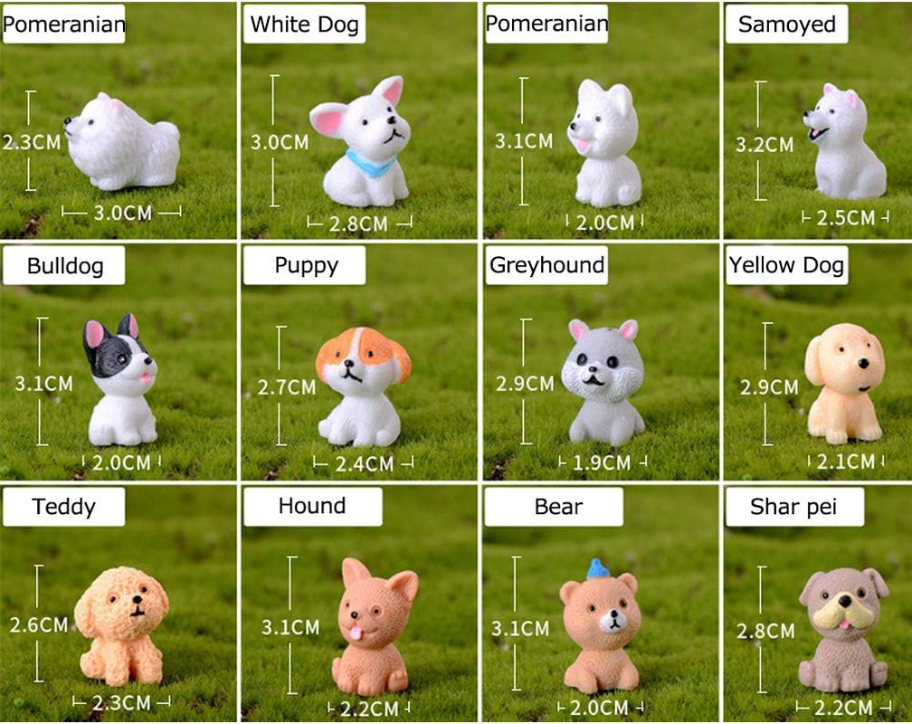 12 Pcs Dog Figures for Kids, Animal Toys Set Cake Toppers, Dog Figurines Collection Playset for Christmas Birthday Gift Desk Decorations image number 5
