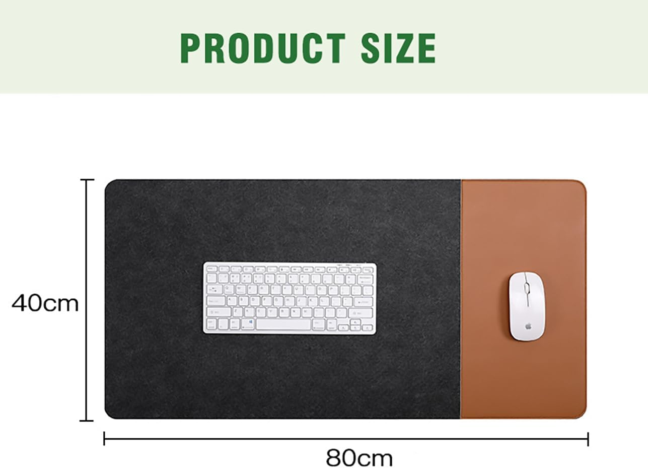Computer Desk Pad Extra Large Non-Slip Office Desk Mat Wear-Resistant Mouse Pad Dark Grey 80X40Cm image number 1