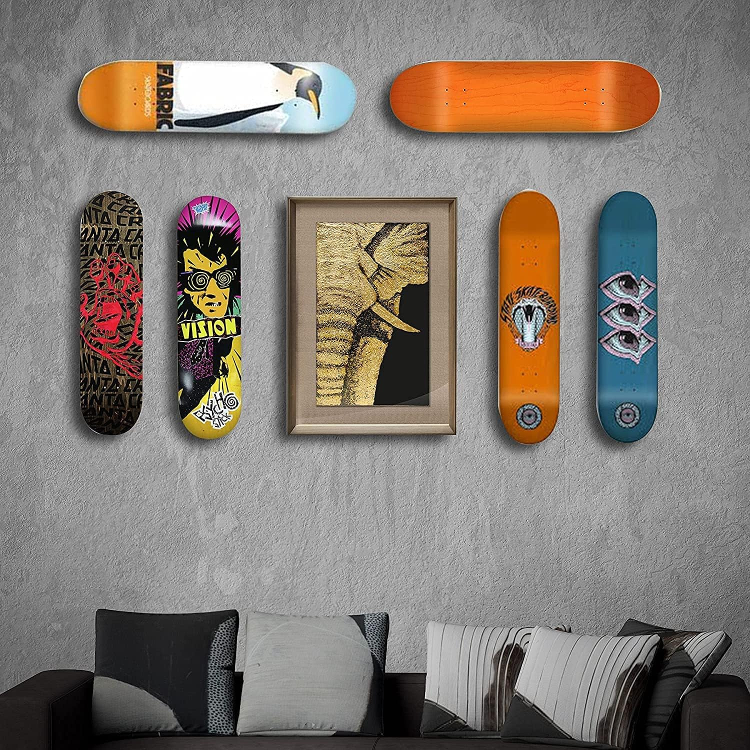 BOOSTEADY Skateboard Wall Mount Skateboard Hanger for Skateboard Deck Display and Storage, Floating Effect image number 1