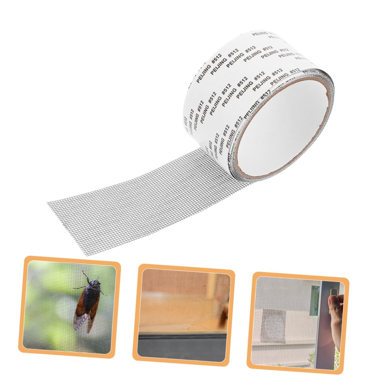 KONTONTY 4 Rolls Window Screen Repair Tape Self Adhesive Mesh Kit Grey Cuttable PVC Patch for Windows or Doors 5Cm X 2M Each - Multi image number 6