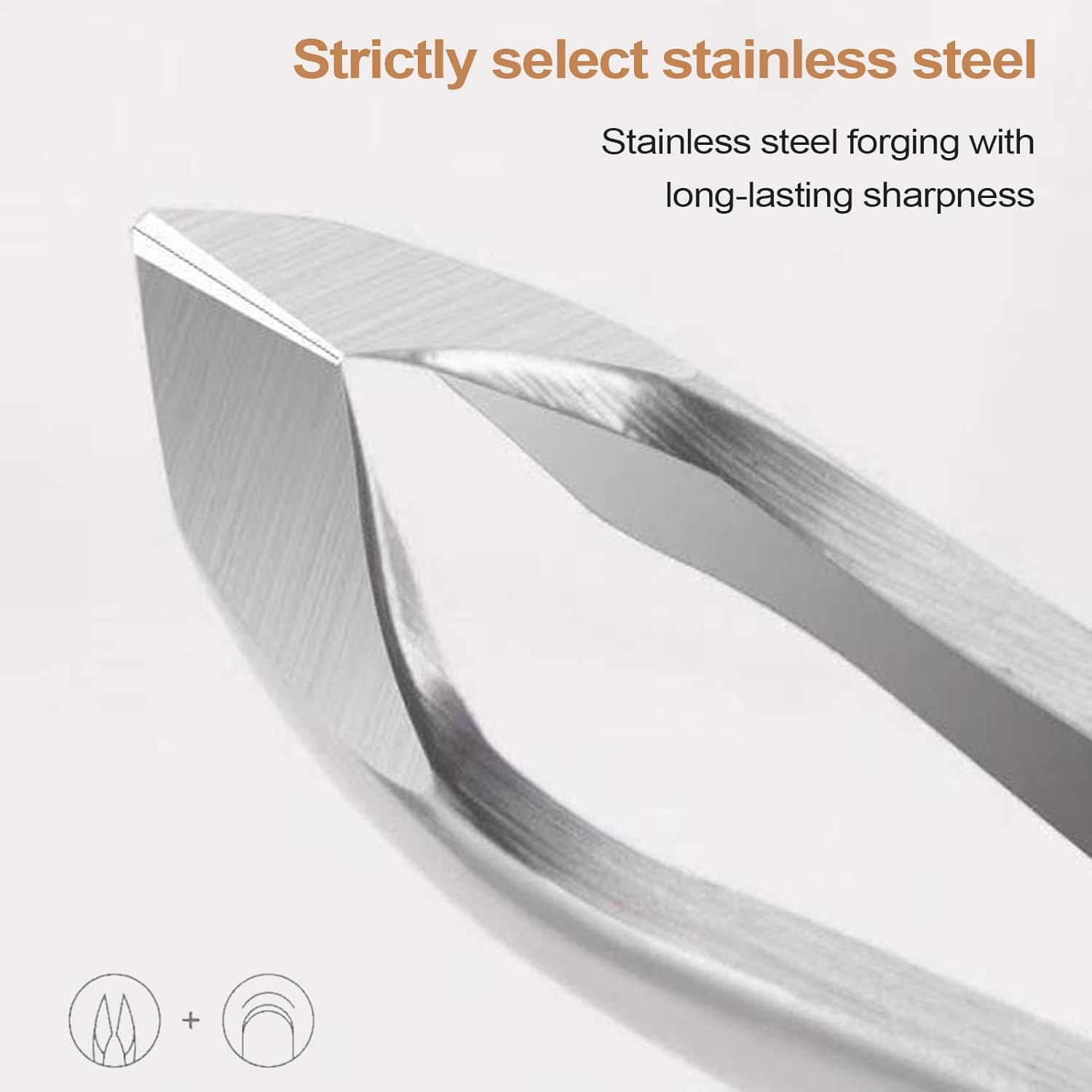 Bsbkoj Cuticle Cutter, Professional Cuticle Nipper Trimmer, Stainless Steel Nail Dead Skin Removal Tweezer, Fingernails Toenails Manicure Pedicure Tool for Home Professional Salon Foot Spa