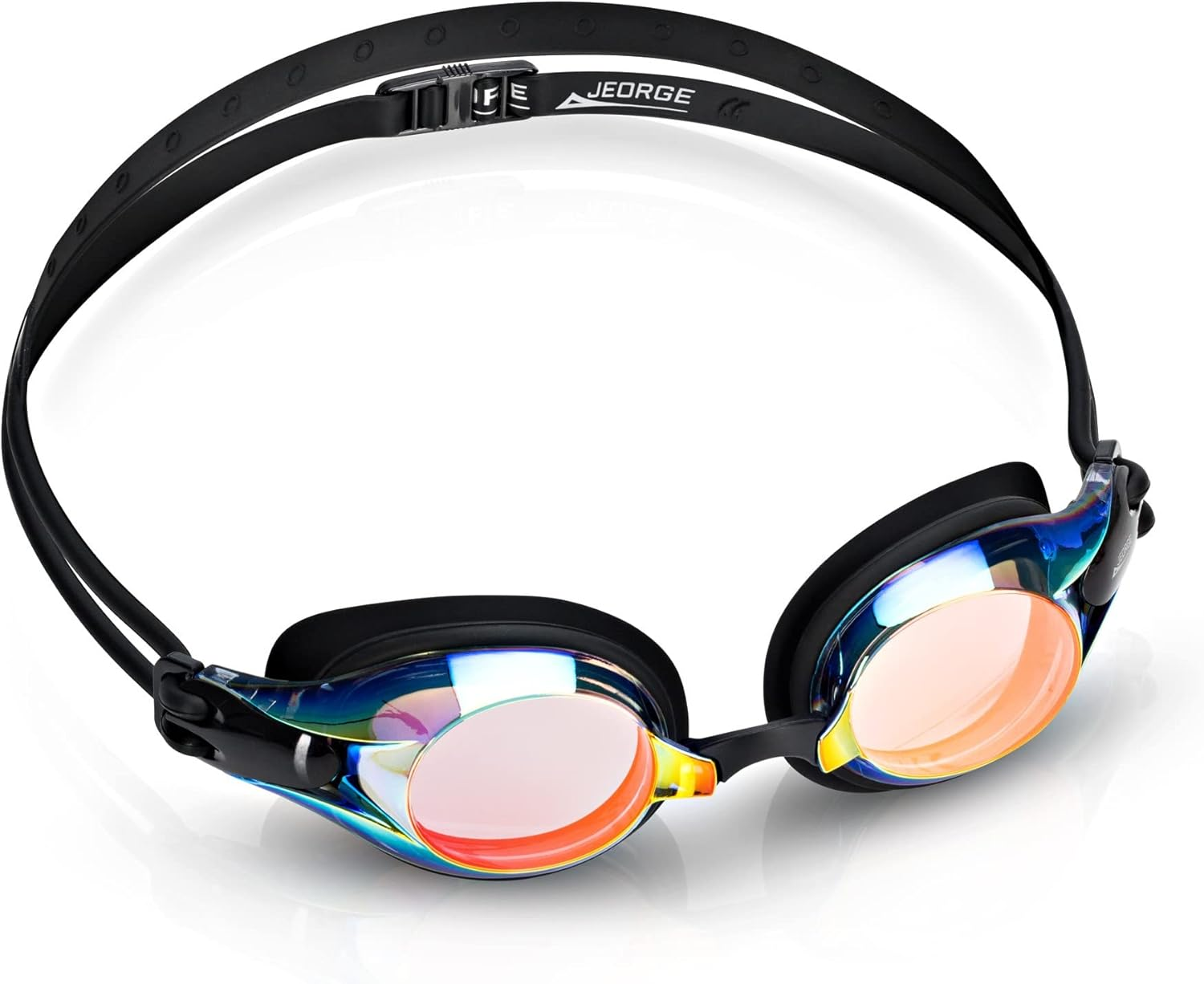 Competition Swim Goggles by JEORGE, Anti-Fog Uv-Protection Mirrored Coating Racing or Training. image number 4