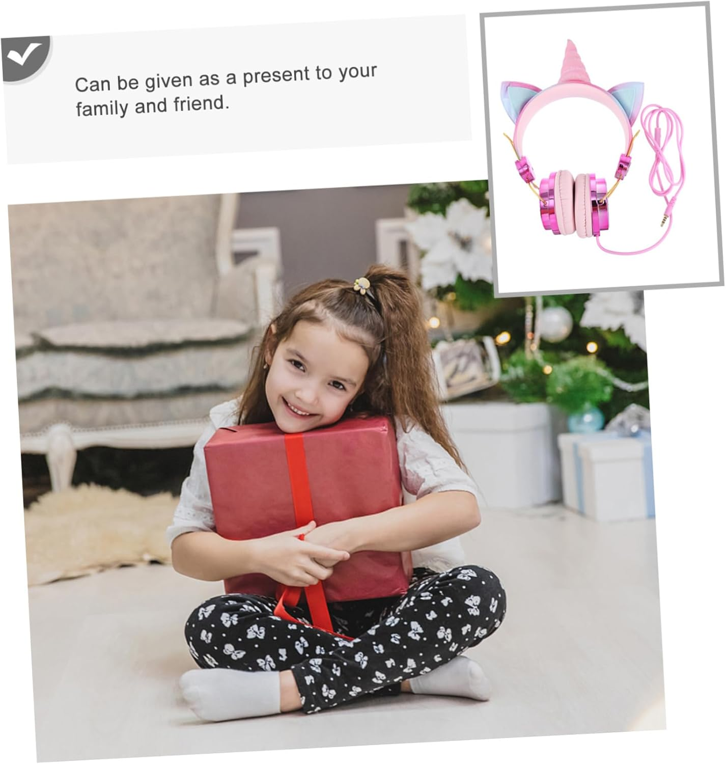 FUNNETOYU Gaming Headset with Rhinestone Decoration Portable over Ear Earphones for Cellphone and Computer Comfortable Soft Earmuffs Wired Headset for Adults Rose Gold image number 4