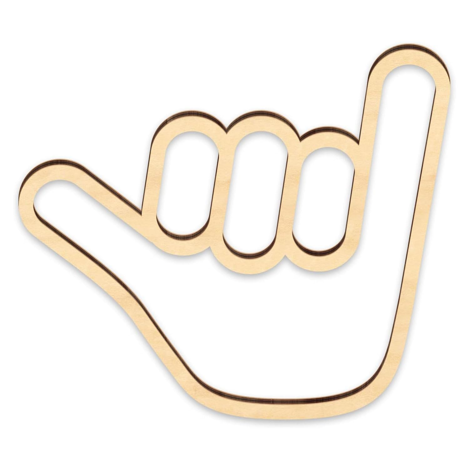 Shaka Hand Wooden Surfer Wall Sign - Hawaii Surf Hanging Decor for Home Living Room Nursery Decoration image number 6