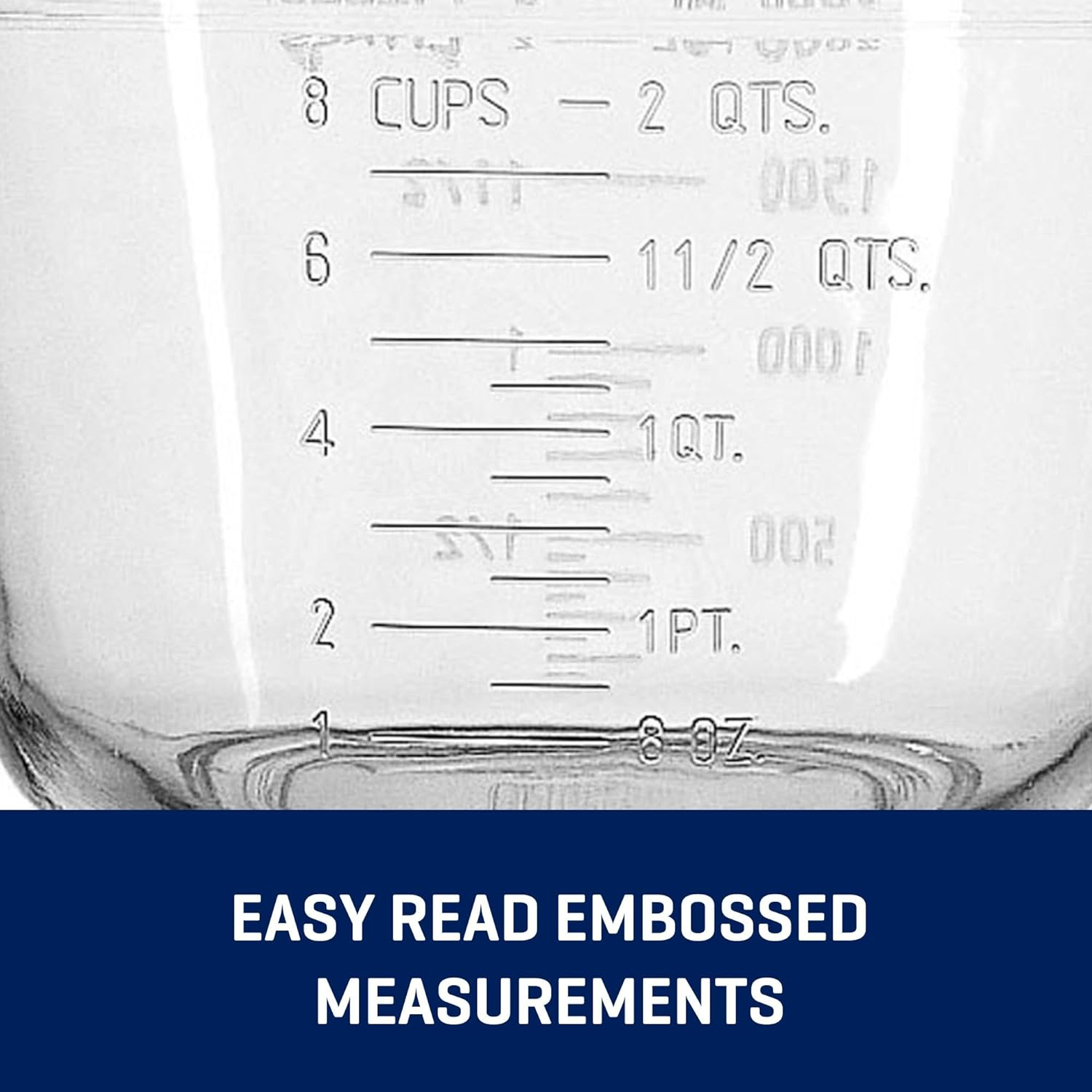 Anchor Hocking Glass Batter Bowl with Handle & Spout, Clear, 77045, 2 L image number 5