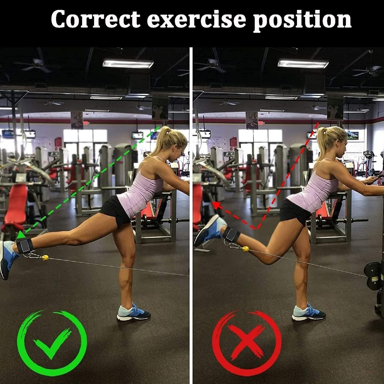 Ankle Strap for Cable Machines and Resistance Bands, Leg Extensions, Glute Workouts, Hip Abductors for Men and Women image number 5