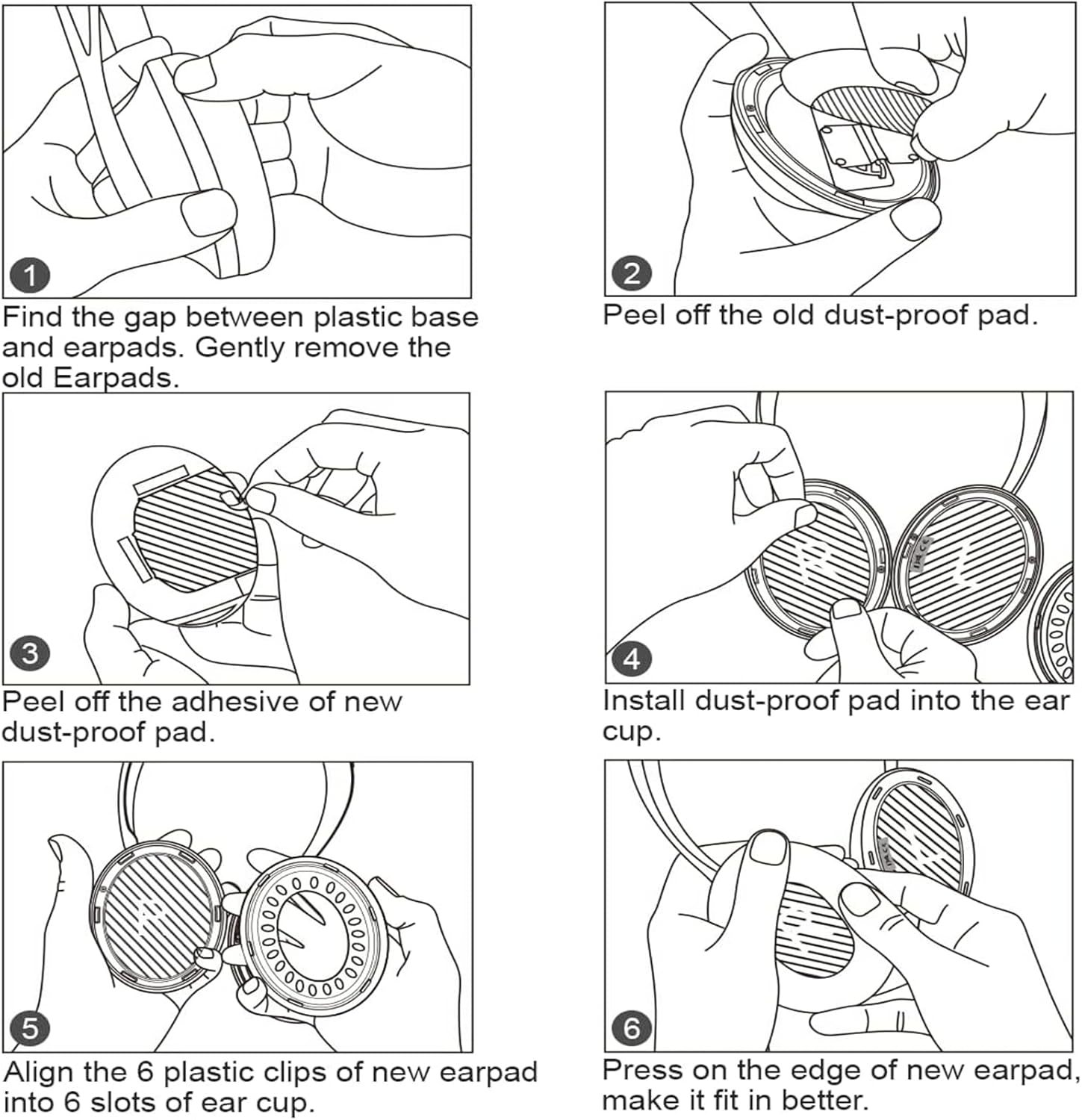 XBOGO Replacement Ear Pads for NC700, Premium Replacement Pads for Bose 700 and Bose NC700 Headphones, Replacement Ear Cushions Over-Ear Headphones, Black image number 4