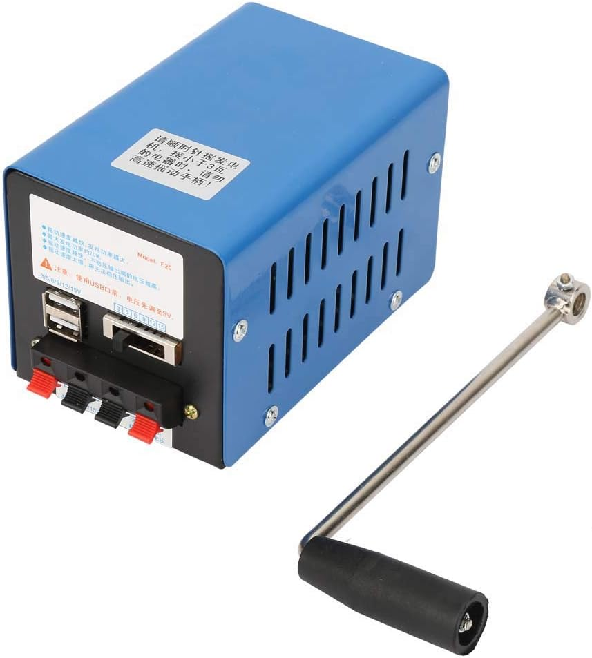 SOULONG Crank Generators Hand Crank Generator 20W 2000RPM Portable USB Charging Emergency Dynamotor for Outdoor Camping Emergency Communication,Tourism, Power image number 2