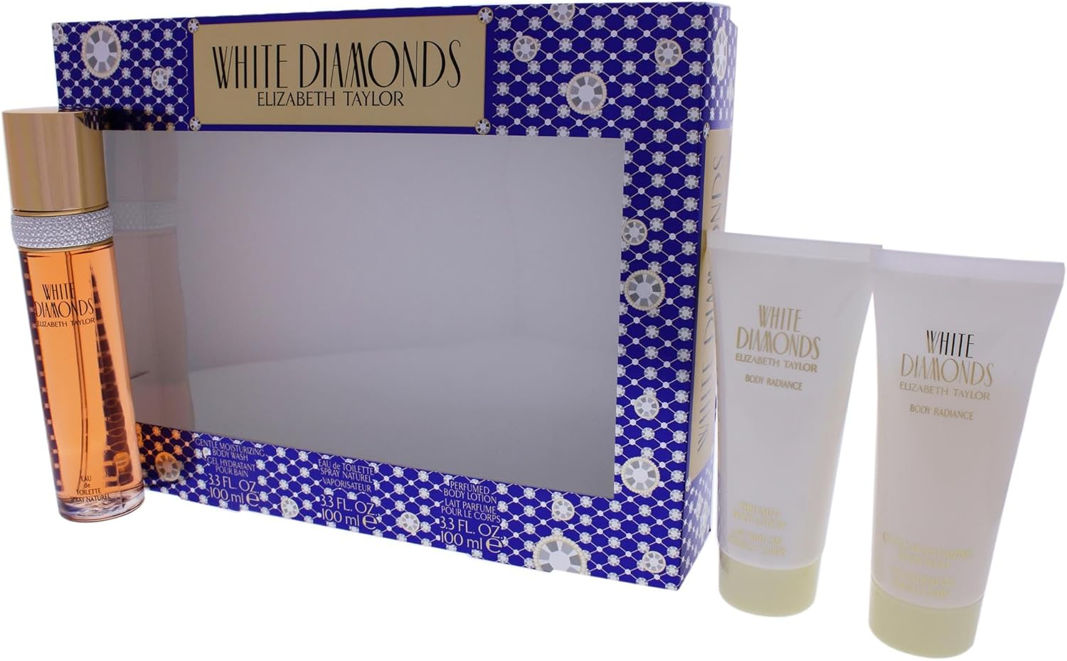 Elizabeth Taylor Gift Set - White Diamonds 3Pc for Women EDT, 300 Ml image number 3