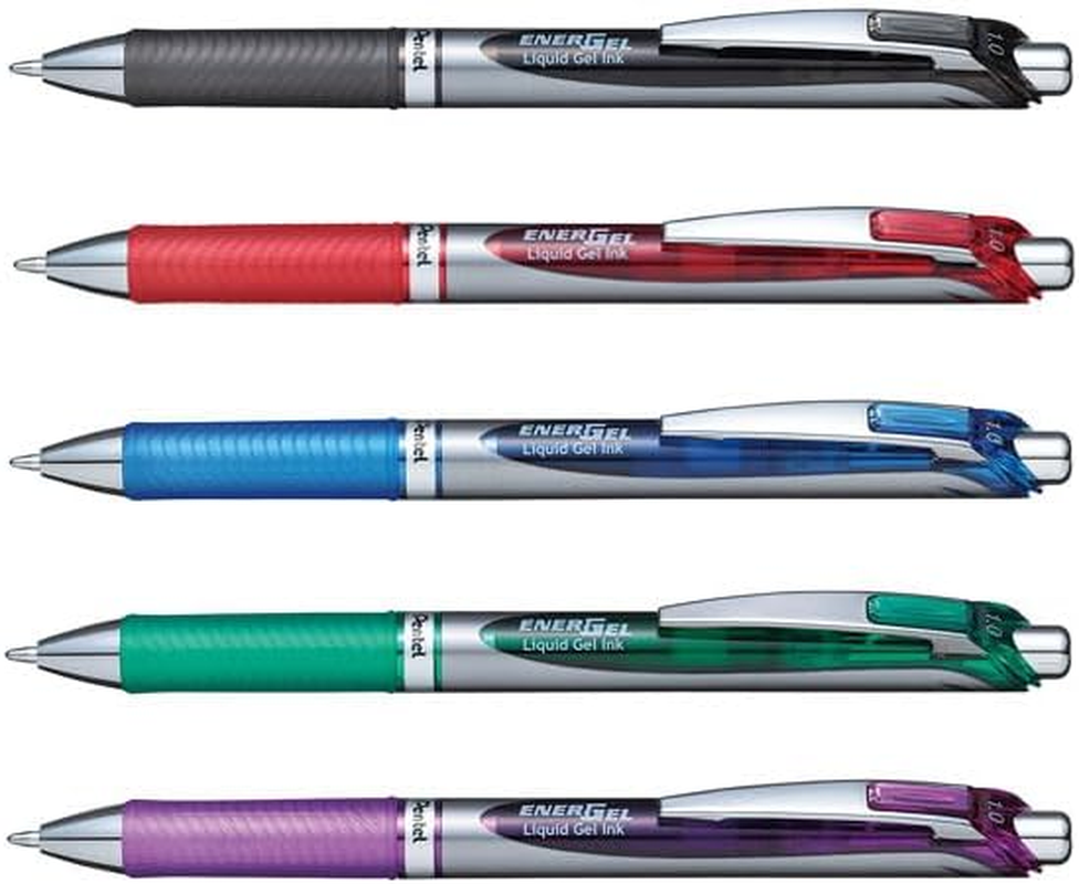 Pentel Energel Xm Liquid Gel Pen 1.0Mm Broad Nib Blue Ink, Box of 12 Pens (BL80-C) - Violet image number 3