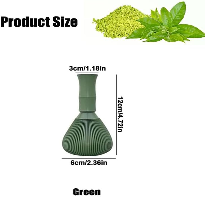 Matcha Whisk Set - Reusable Resin Whisk for Stirring Matcha Powder, Hot Chocolate & Milk Frothing, Easy to Clean Tea Ceremony Tool & Kitchen Gadget (Green) image number 5