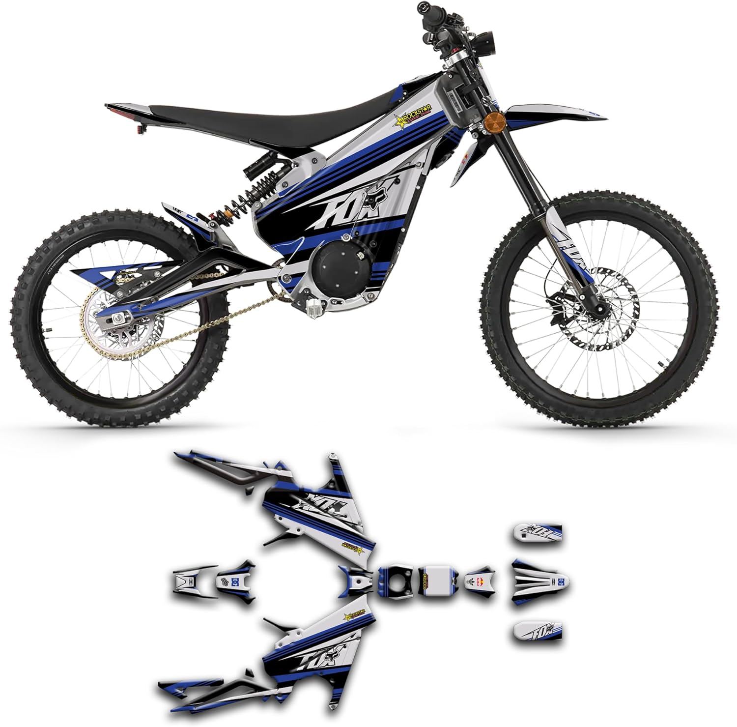 Kungfu Graphics Custom Decal Kit for Talaria X3 Xxx（With Headlight）, TLX3MX523N010-KO, Red Gray