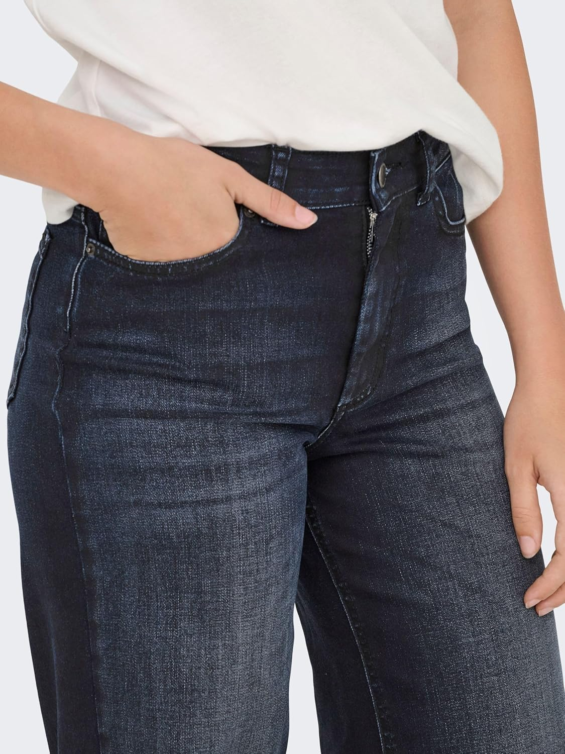 ONLY Women'S Onlmadison Blush Hw Wd Coat DNM Rea62Noos, Dark Denim Blue image number 2