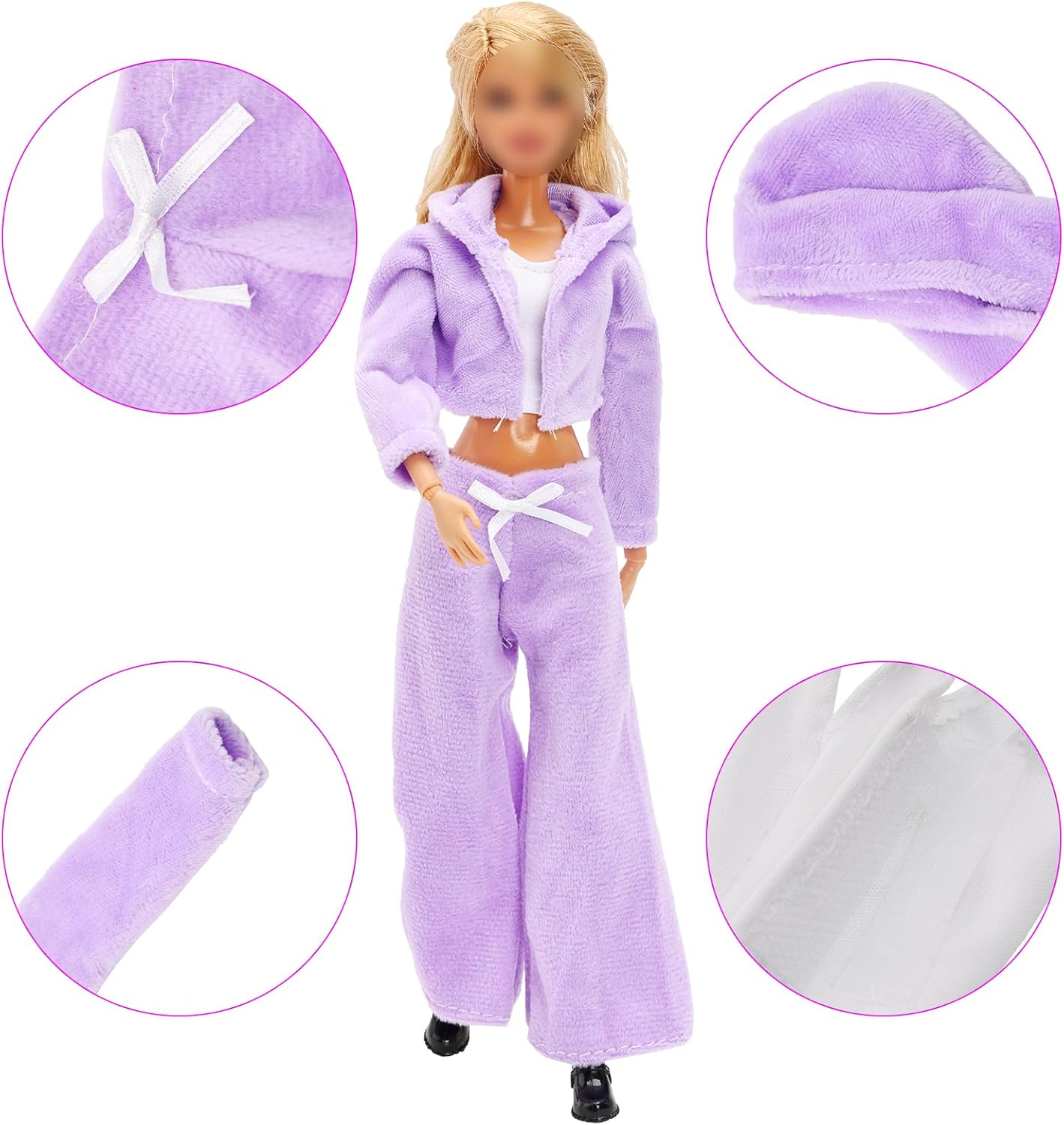 Barwa 13 Pcs Doll Winter Clothes and Accessories - 3 Set Doll Winter Coat Clothes, 2 Pairs of Shoes and 8 Pcs Skiing Accessories for 11.5 Inch Girl Doll Winter Playset image number 1