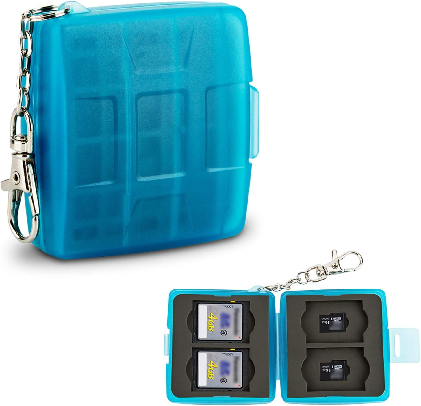 Micro SD Case SD Card Holder Case, Memory Card Case Storage for 4 SDHC SDXC Cards and 4 TF MSD Cards, Anti-Dust Crush Resistance