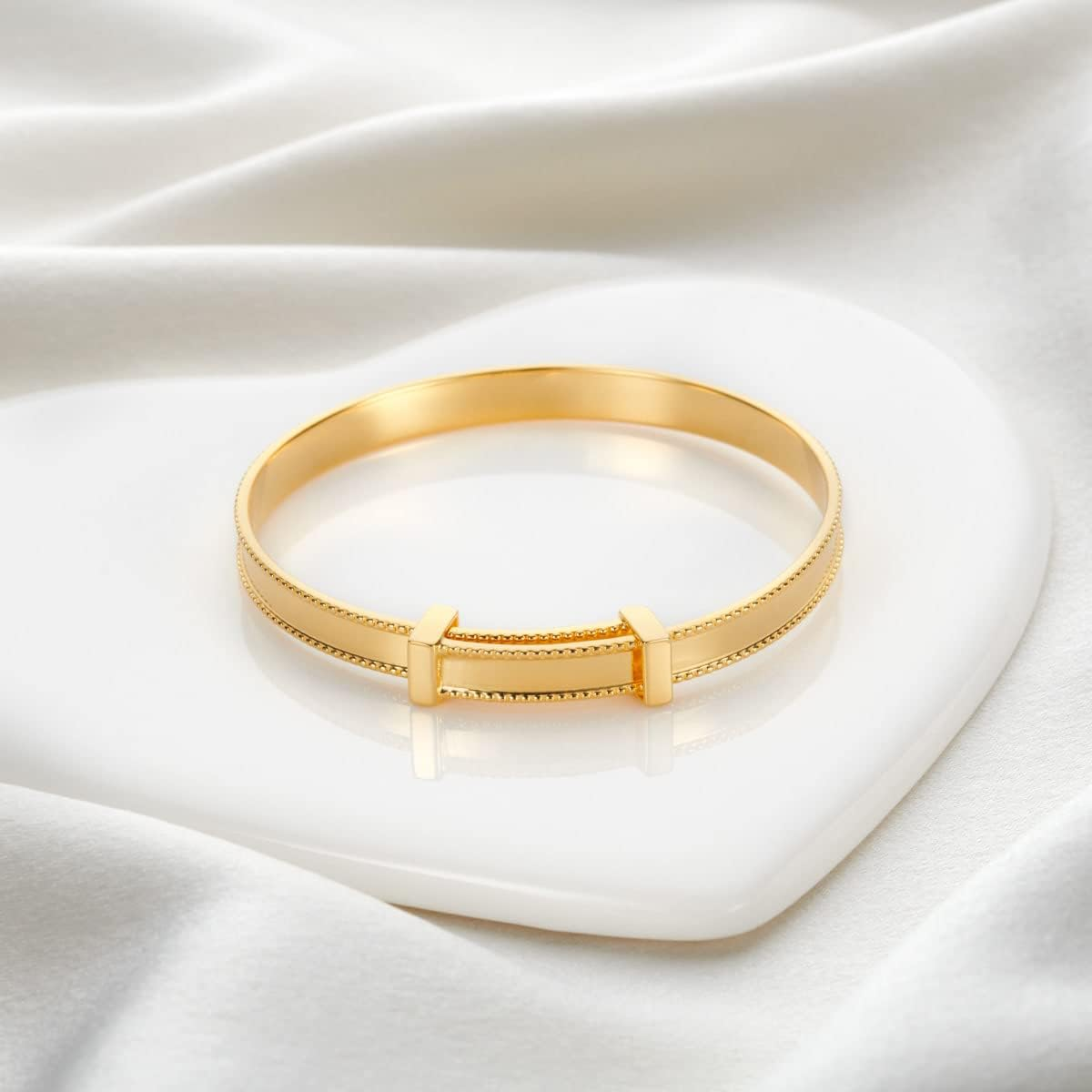 Molly Brown London 18Ct Gold Vermeil Sterling Silver Heritage Christening Bangle | Naming Ceremony Gift | Baby Bangle | 1St Birthday Gift image number 6