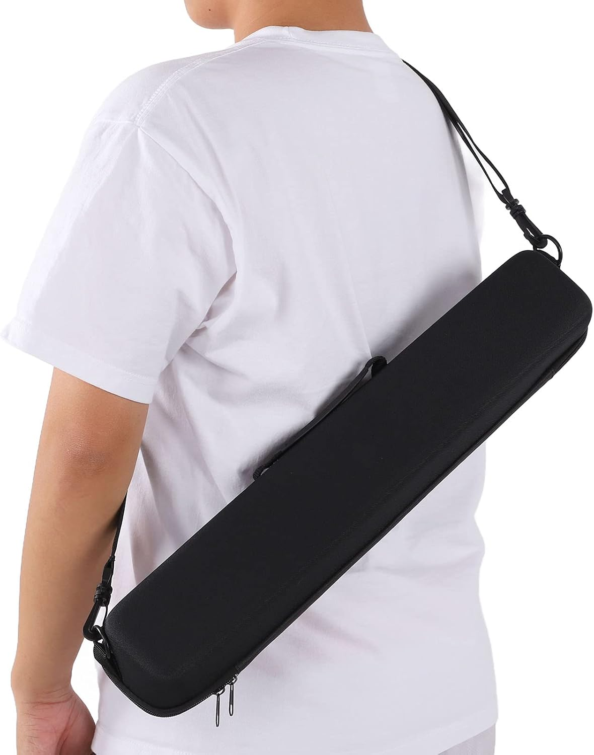 Hard Shell Fishing Rod Bag with Shoulder Strap, Portable Folded Fishing Rod Case, Shockproof and Waterproof Tackle Storage Travel Bag for Fishing Tools image number 1