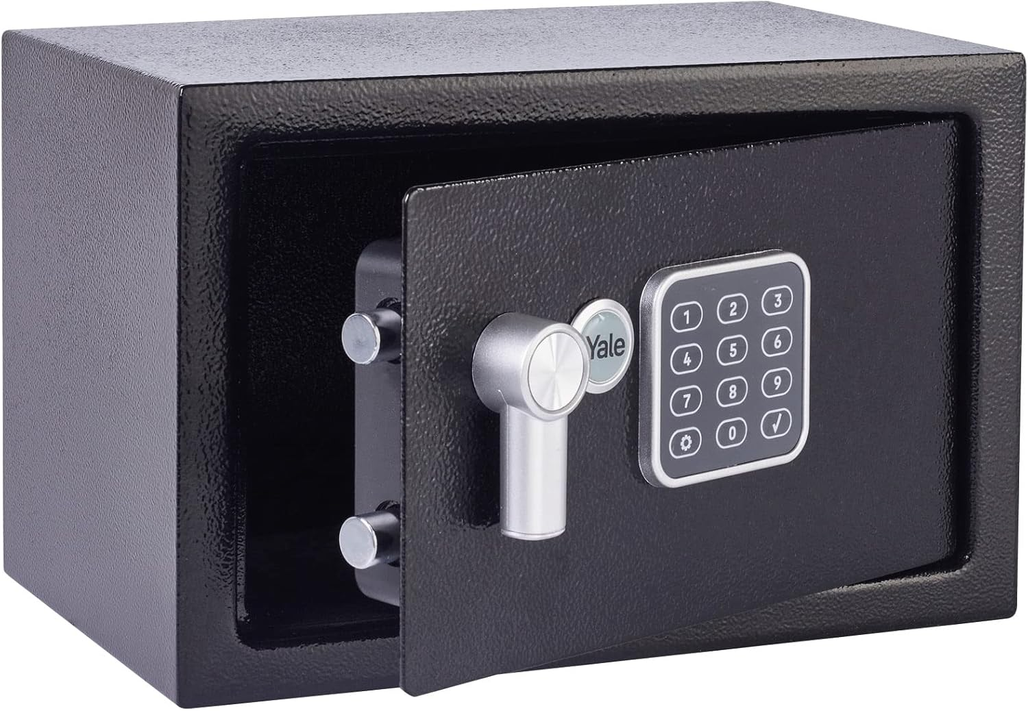 Yale YSV/200/DB2 Small Value Safe, Digital Keypad, LED Light Indicators, Steel Locking Bolts, Emergency Override Key, Wall and Floor Fixings, Black Finish, 8 Litre Capacity 20 X 31 X 20 Cm image number 4