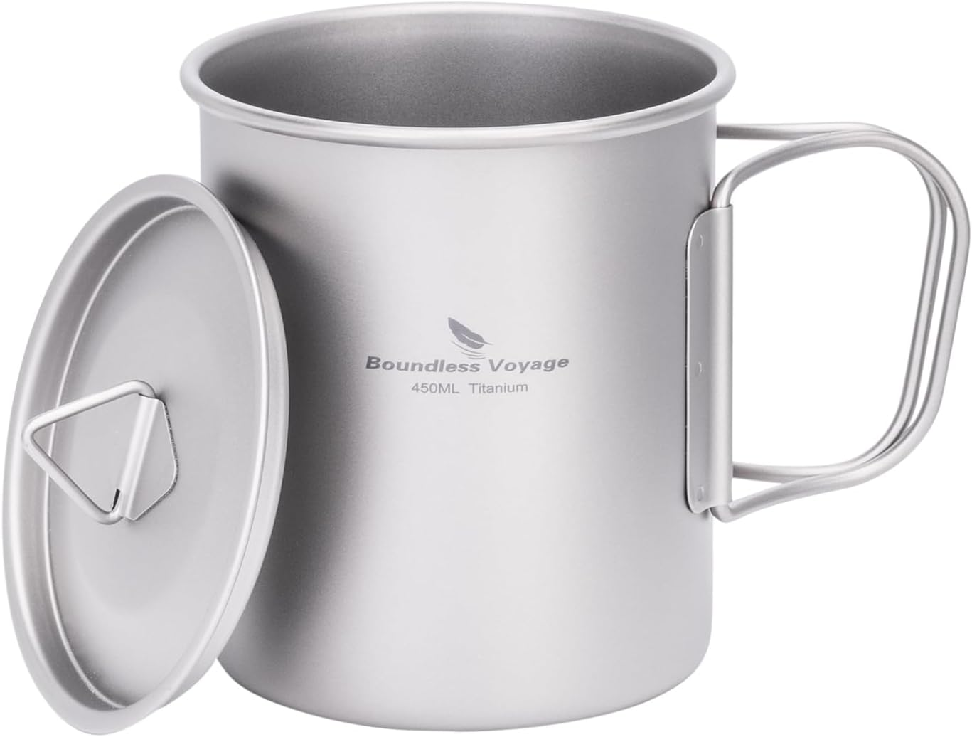 Boundless Voyage Titanium Mug with Lid Outdoor Titanium Lightweight Coffee Mug for Hiking Backpacking Camping (Ti3249D-750Ml)