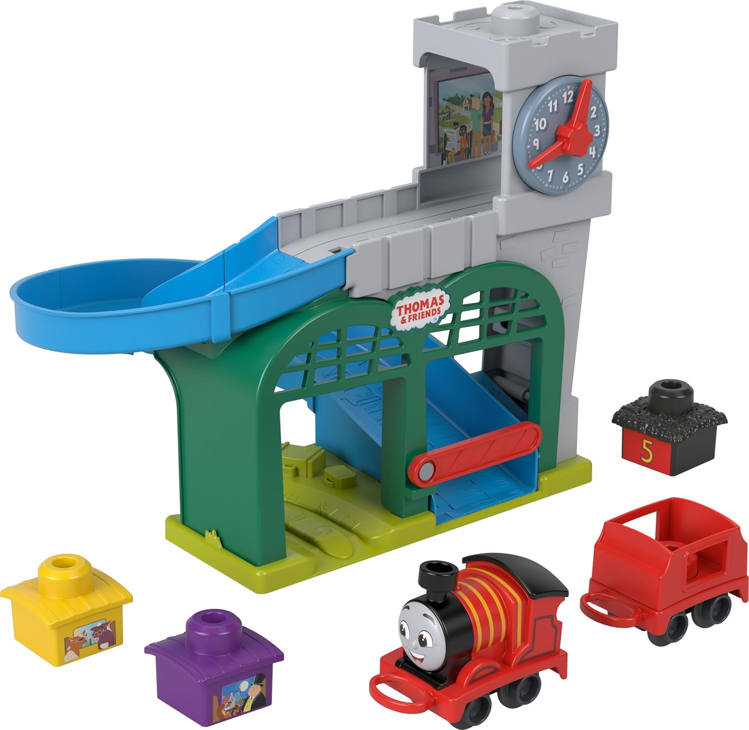 Thomas & Friends Toddler Toy My First Knapford Station Train Playset with Stack & Wobble Cargo for Kids Ages 18+ Months image number 1
