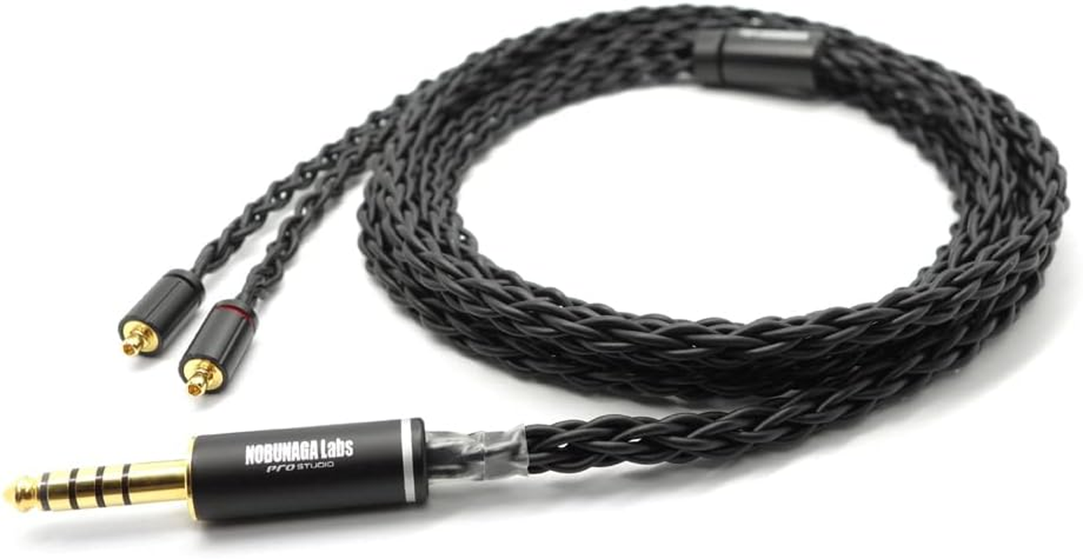 NOBUNAGA Labs 1.2M MMCX to 4.4Mm 5-Pole Audio Cable, Compatible with Astell&Kern, Campfire Audio, Final, SHURE, Cayin, Fiio, Hibymusic, Ibasso, Shanling, Sony Players
