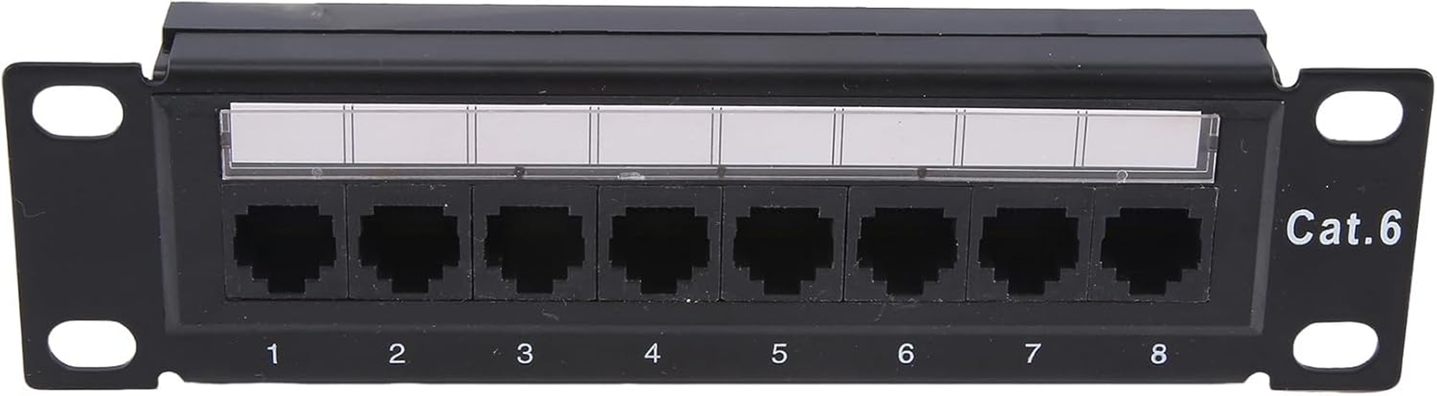CAT6 8 Ports Patch Panel Rack Network 10 Inch 1U Rack Mount with RJ45 Socket for Household Distribution Frame Easy to Use image number 2