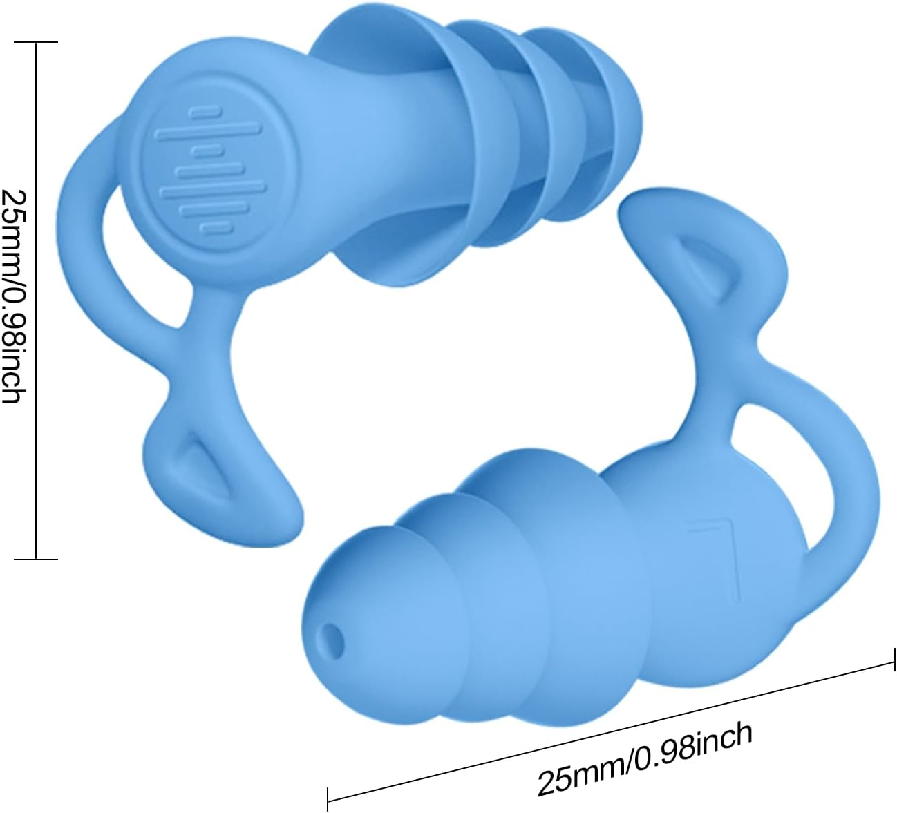 Reusable Silicone Ear Plugs for Swimming, Surfing, Water Skiing, Canoeing, Bathing, Hearing Protection, Learning, Working - 4 Pairs (Black, White, Blue, Purple)