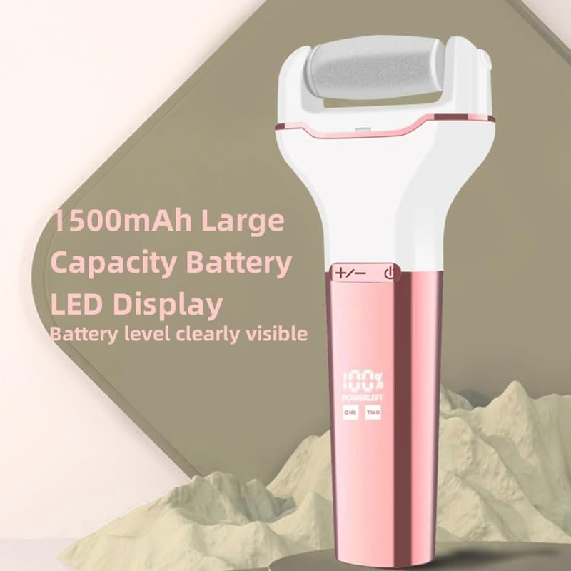Electric Foot Callus Remover Kit,Rechargeable Foot File Pedicure Tools with 3 Heads,Waterproof,Digtital Diaplay,Portable Dead Skin Remover for Feet Care image number 2