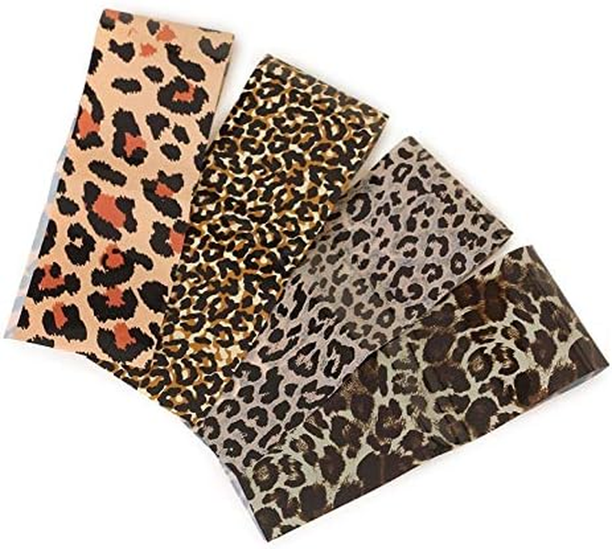 4Pcs Leopard Pattern Nail Art Stickers Nails Foils Transfer Decals DIY Manicaure Decorations Tools 20Cmx4Cm Zhengpingpai image number 2