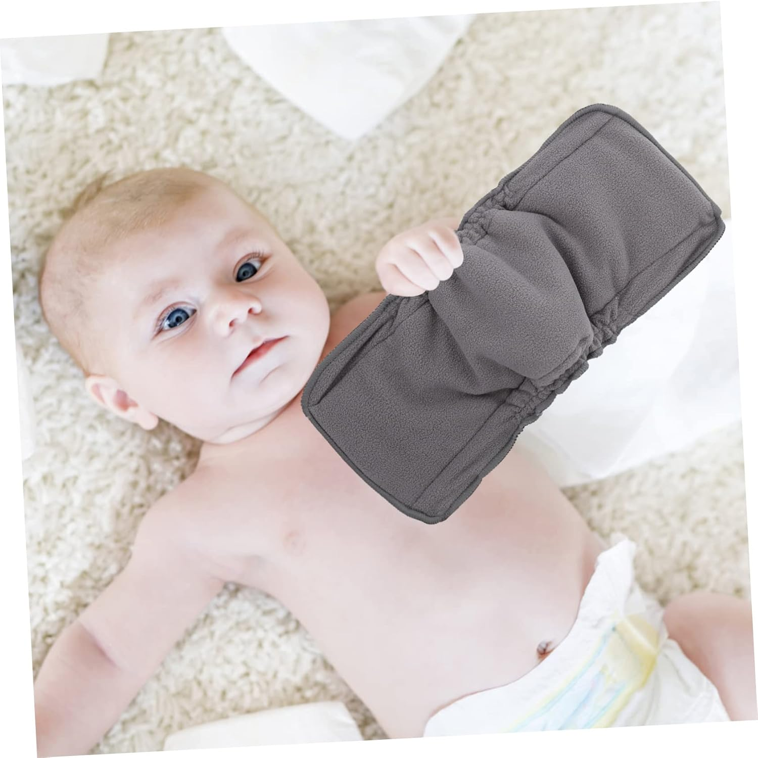 3Pcs Bamboo Charcoal Baby Diapers Reusable Cloth Diaper Inserts for Newborns Breathable and Comfortable Waterproof Nappy Liners image number 2