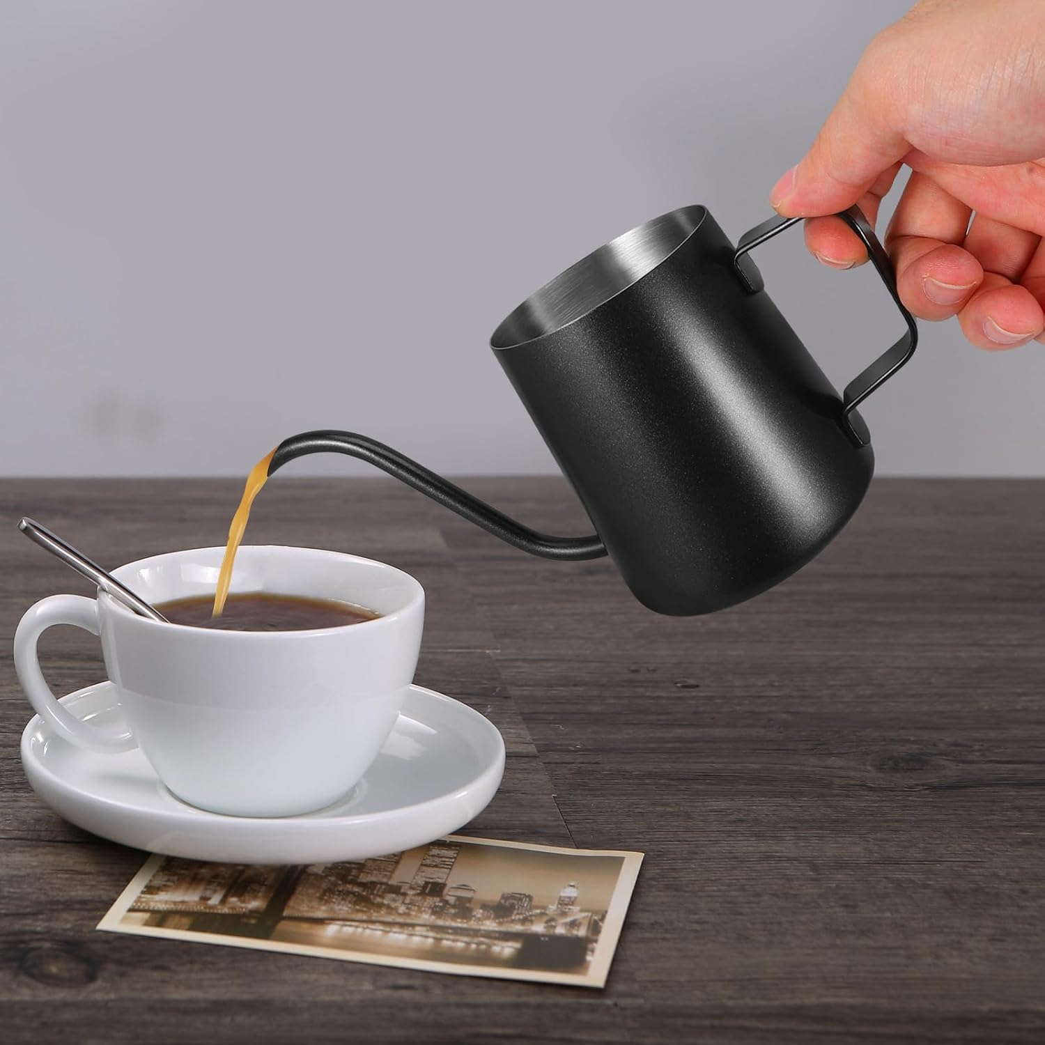 STAHAD Gooseneck Stainless Steel Coffee Kettle Tea Kettle with Precise Spout for Accurate Pouring Coffee Pot for Home Office Cafe Outdoor Camping Ergonomic Design image number 1