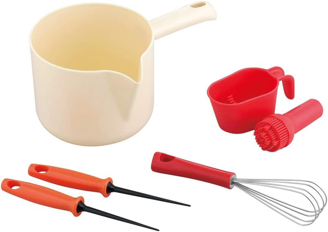 Shimomura Planning Takoyaki 41183 Takoyaki Set of 4 Types [Made in China] Takoyaki Convenient Goods Set, Takoyaki Pick, Oil-Dripping, Powder Grinding, Whisking, Smoothly Cooking, Professional, Party, image number 5