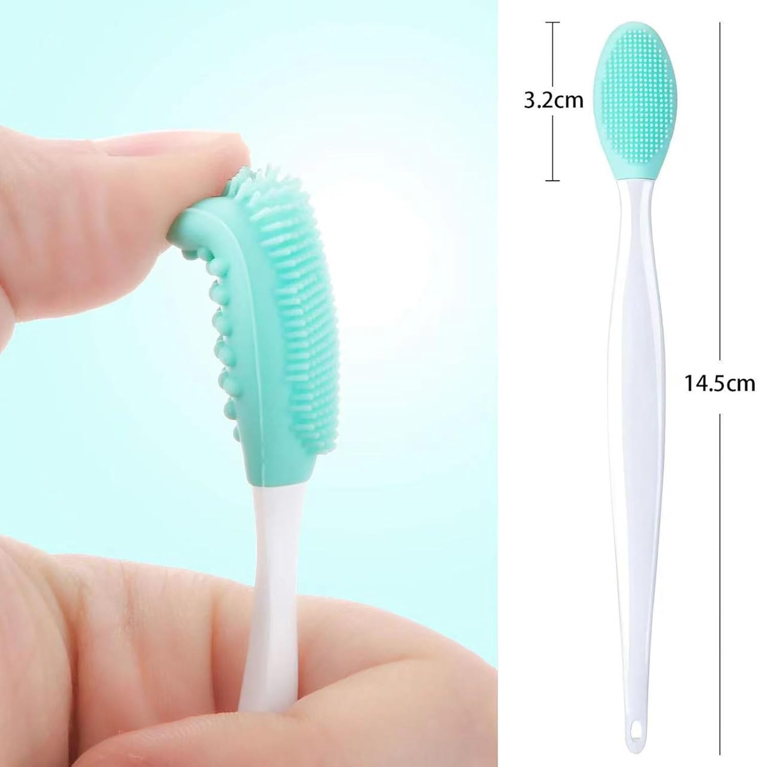 SYGELER 5-Pack Double-Sided Silicone Lip Scrub Brushes &ndash; Gentle Exfoliating Tool for Lip Lightening, Dark Lips Care & Softening | Men/Women Reusable Lip Exfoliator Kit