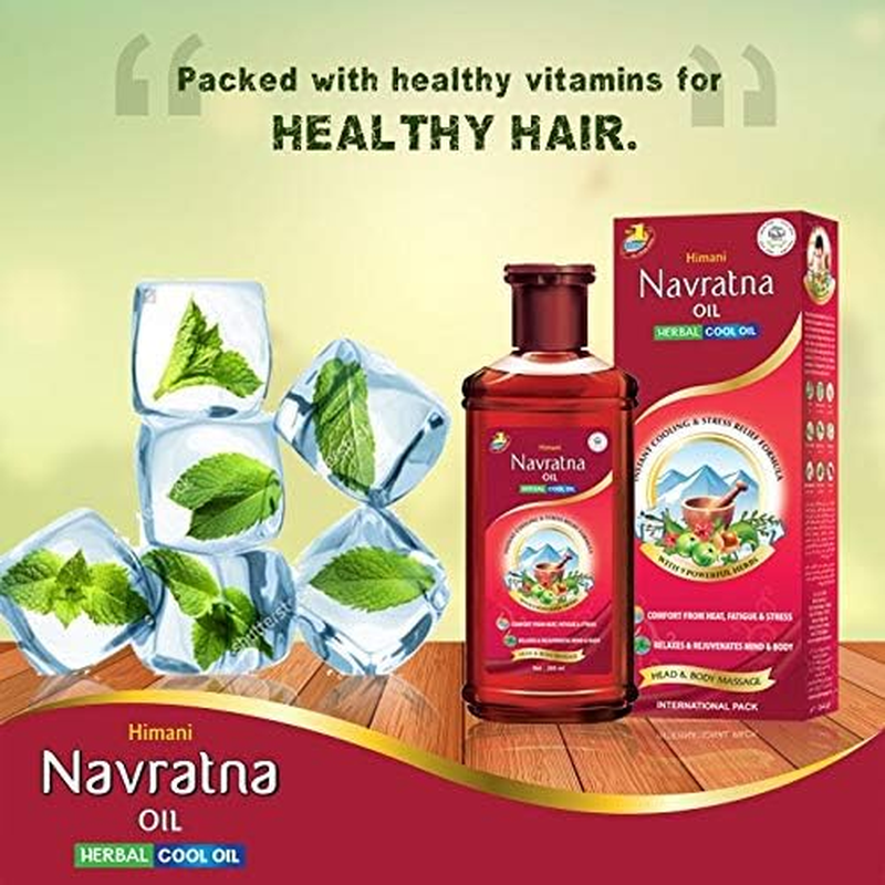 Emami / Himani Navratna Ayurvedic Herbal Hair Oil 500Ml - Multipurpose Cooling Formula image number 6