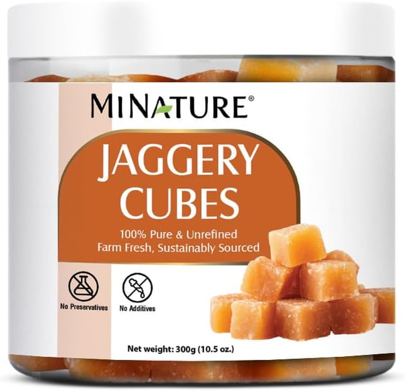 Mi Nature Jaggery Cube| 100% Pure & Unrefined Farm Fresh Sugarcane Gur/Gud Blocks| Rich in Vitamins & Minerals |Natural Healthy Sweetener & Refined Sugar Substitute| No Additive & Preservative | 300G(10.5Oz) image number 4