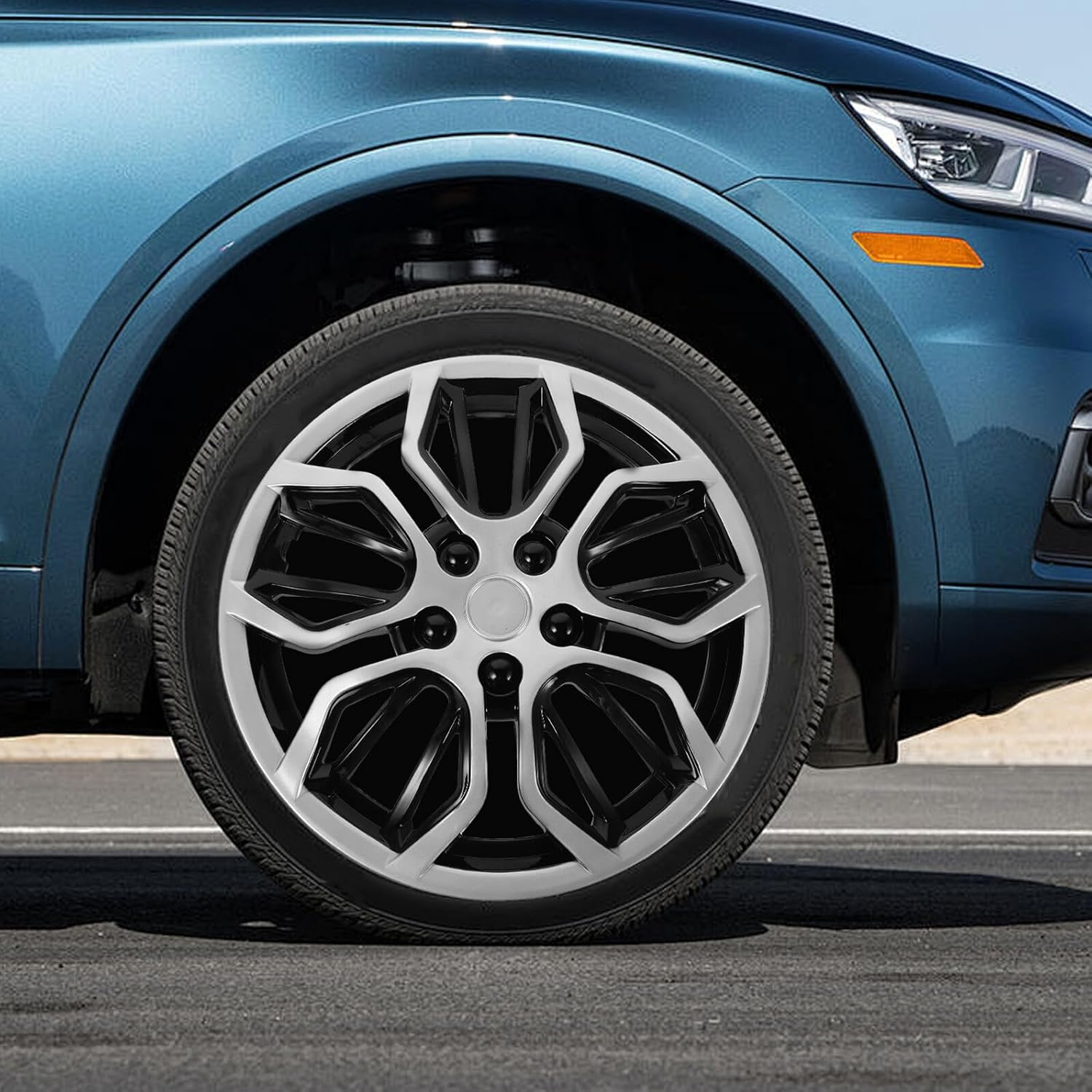 Cabilock Automotive Wheel Hub Cap Cover Trailer Wheel Rim Cover Hubcaps Replacement Fits Materials