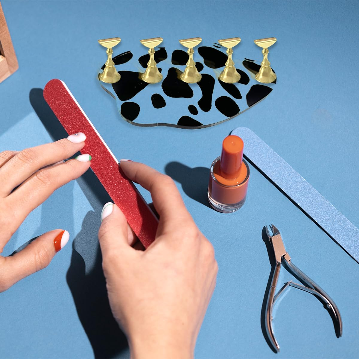 TEAONE Nail Holder, 1 Set Nail Display Stand for Nail Design and Salon Artwork