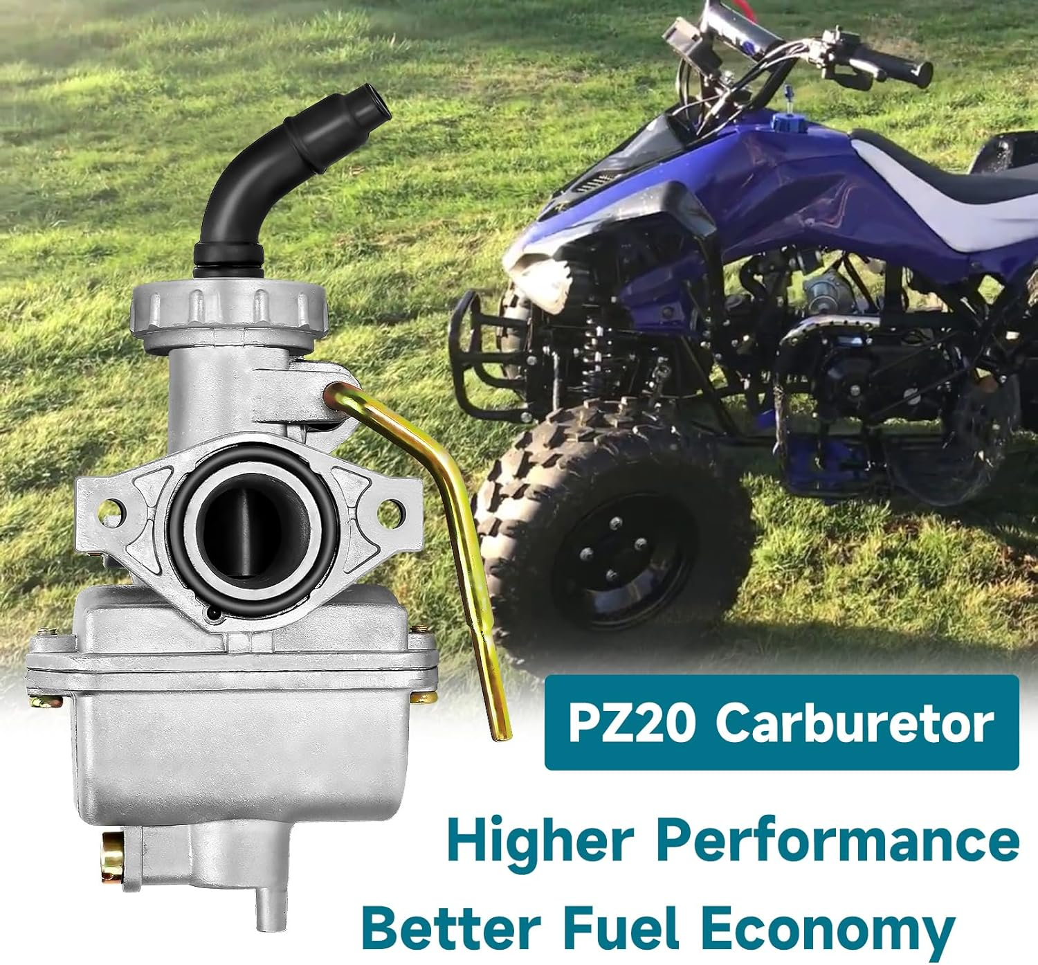 FVRITO PZ20 Carburetor Kit for Tao Tao Coolster 125Cc 110Cc 90Cc 70Cc 50Cc Kazuma Baja Chinese ATV Quad 4 Wheeler Sunl NST Roketa Loncin Lifan XR80 CRF70 4 Stroke Go Kart Pit Dirt Bike Parts image number 1