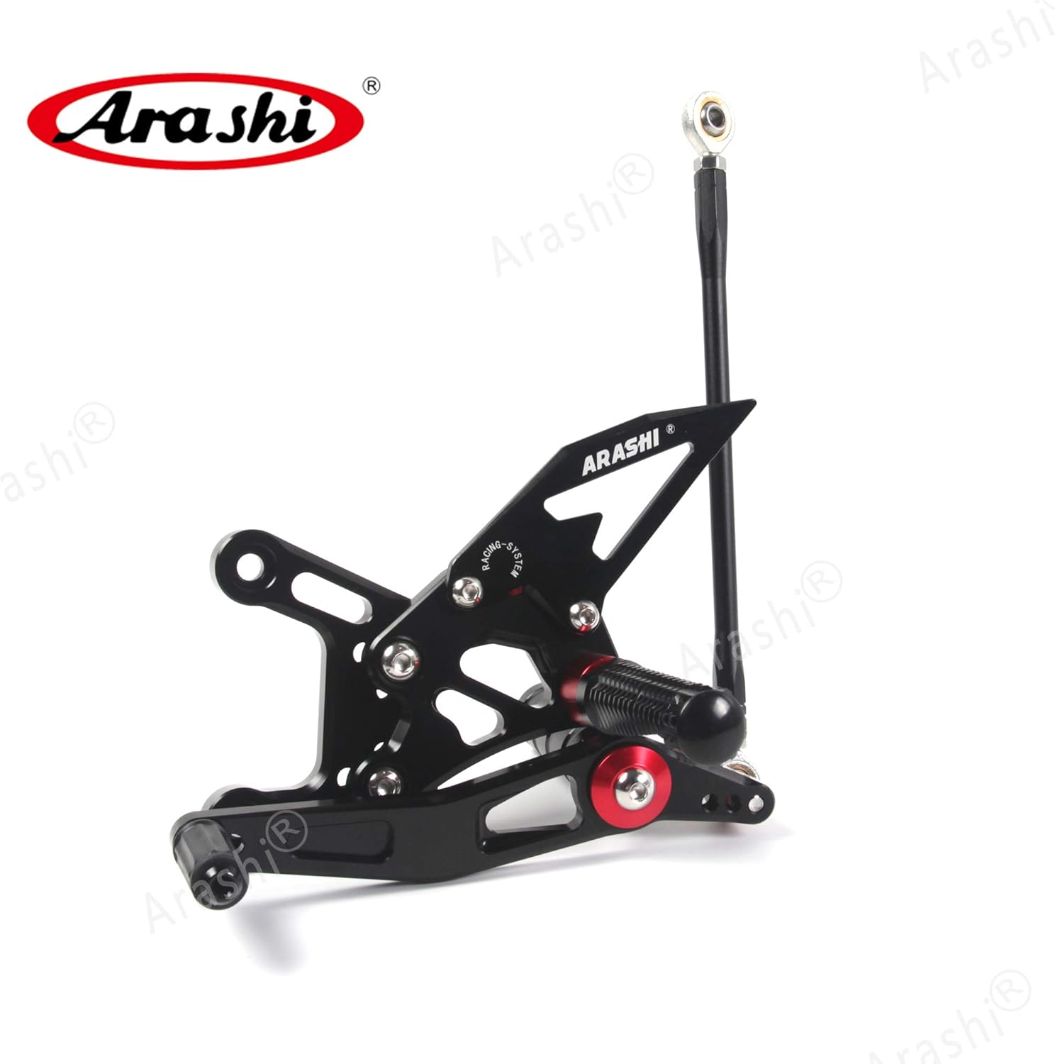 Arashi(Version 2.0) Adjustable Rearsets for YAMAHA YZF R1 2009-2014 Motorcycle Accessories Foot Pegs Footrests Rear Set YZF-R1 Black 2010 2011 2012 2013 image number 4