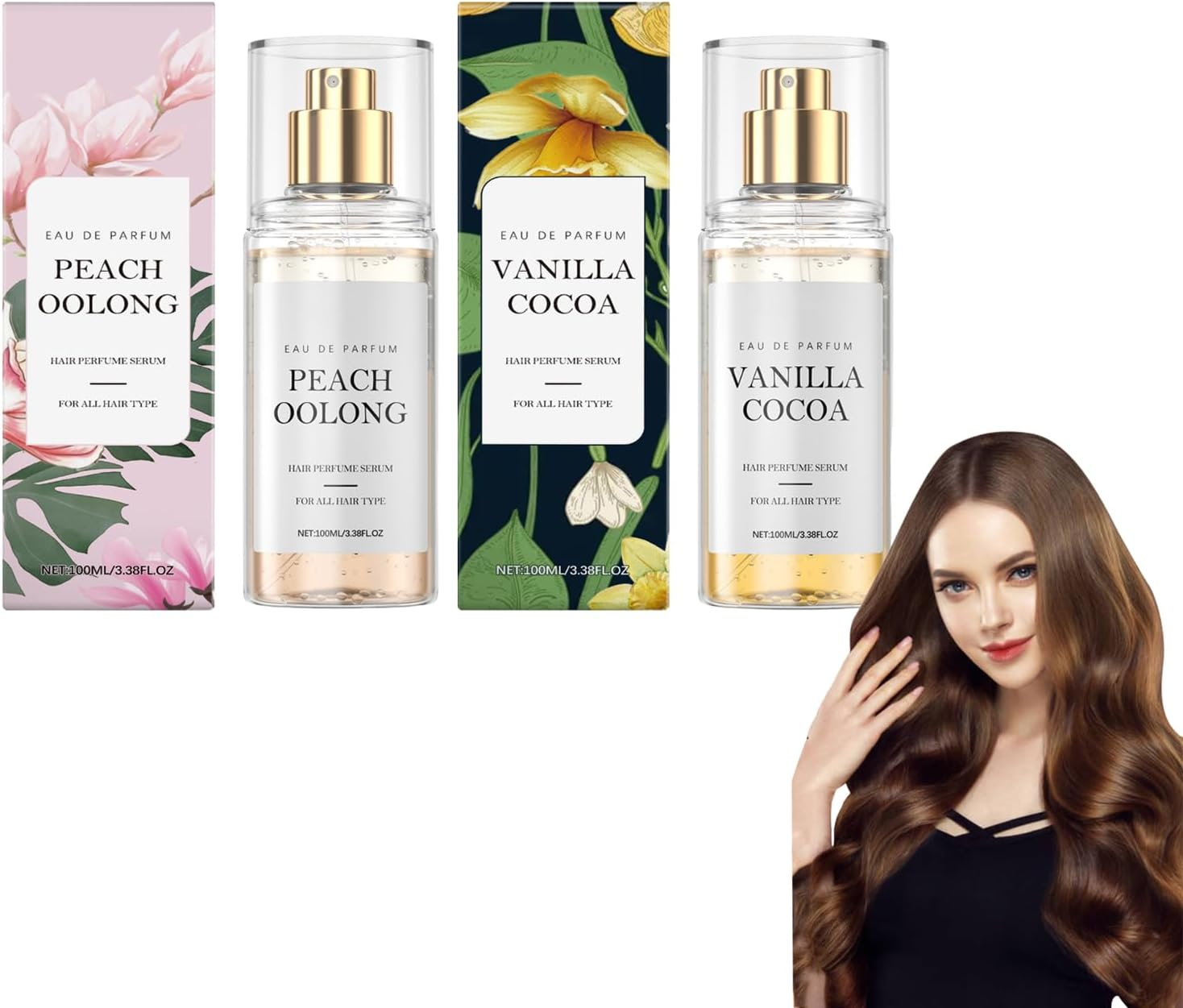 Vanilla Perfume for Women Body & Hair Mist, Long-Lasting Fragrance Spray with Hydrating Complex, Travel Size Mini Body Spray for Daily Use, Charming Gift Set with Light Scent, 100Ml (Combination)