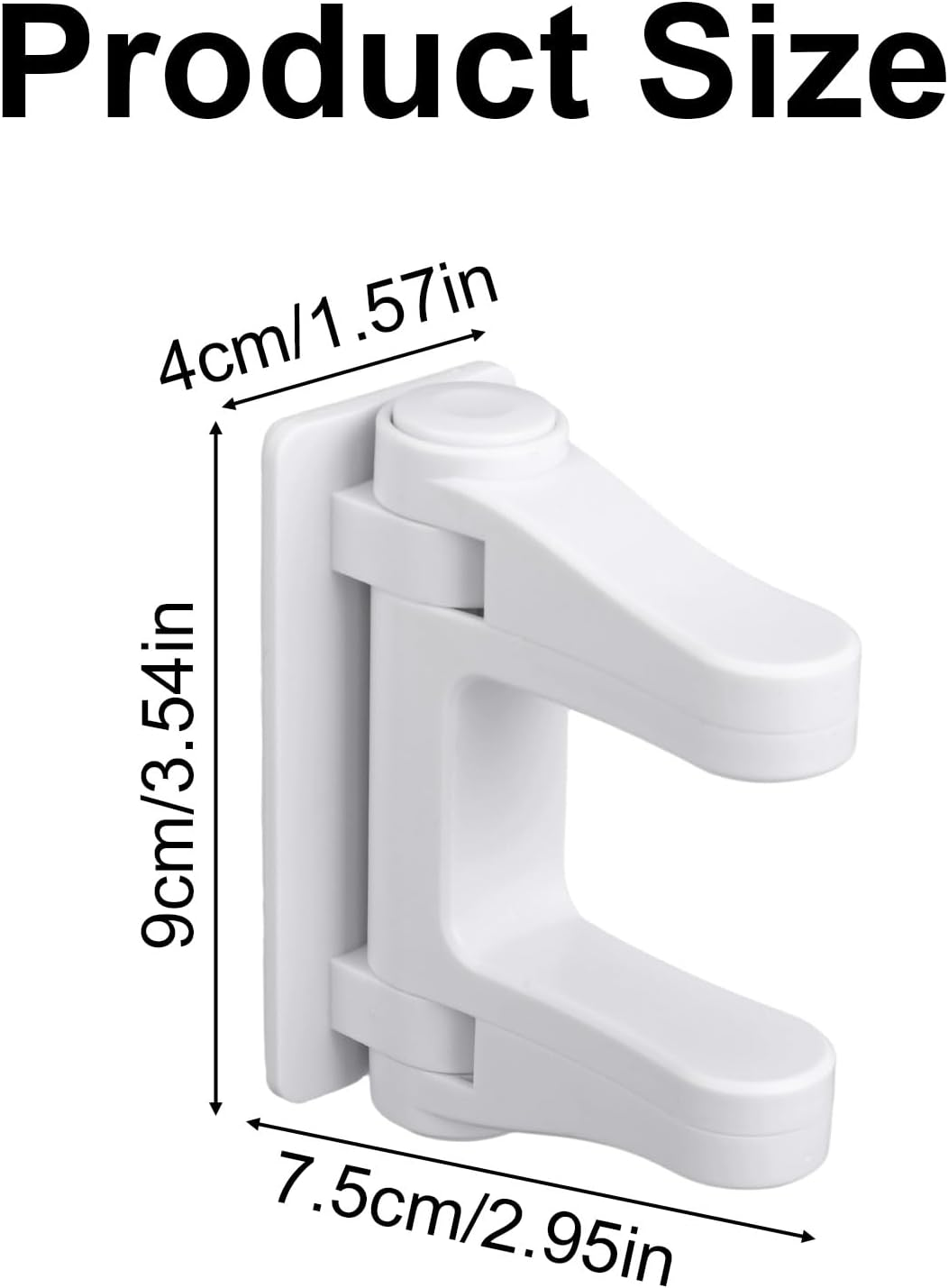 Fukaisu 2Pcs Door Lever Lock Child Proof, No Drill Adhesive Door Handle Baby Proof Cabinet Locks Easy to Install image number 3