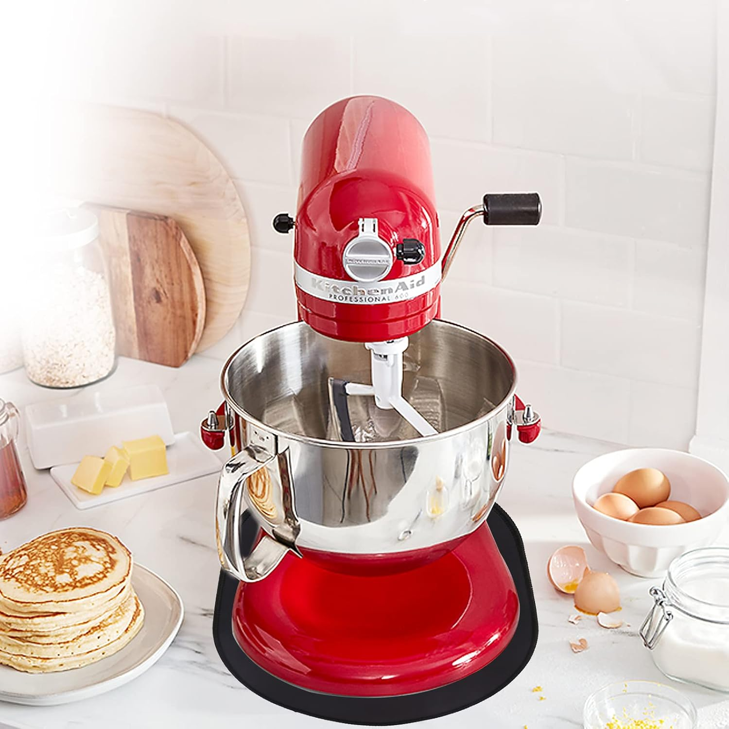 Mixer Sliding Mat - Appliance Sliding Mat Compatible with Kitchenaid Bowl Lift 5-8 Qt Stand Mixer, Kitchen Appliance Slider Mat Mixer Accessories and Attachments（Black） image number 4